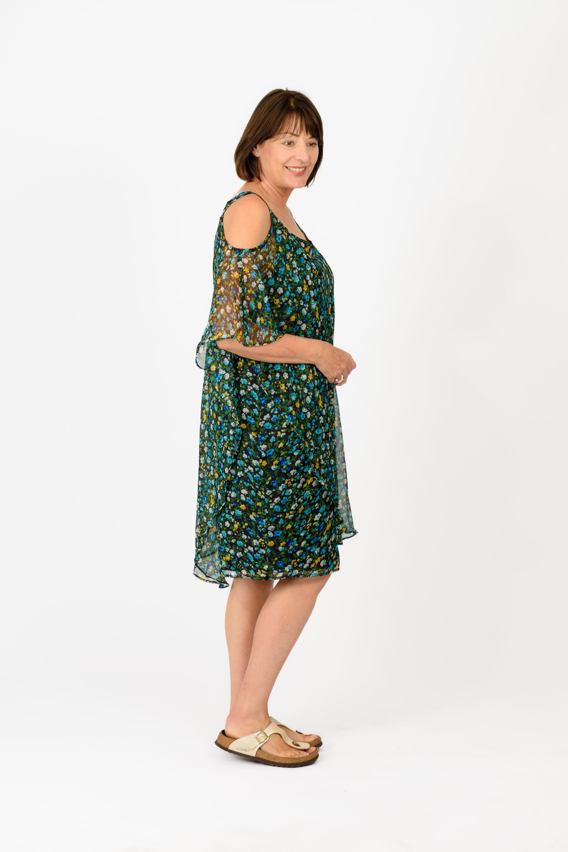 Tamsy Cold Shoulder Knee Length Dress 7579173 1