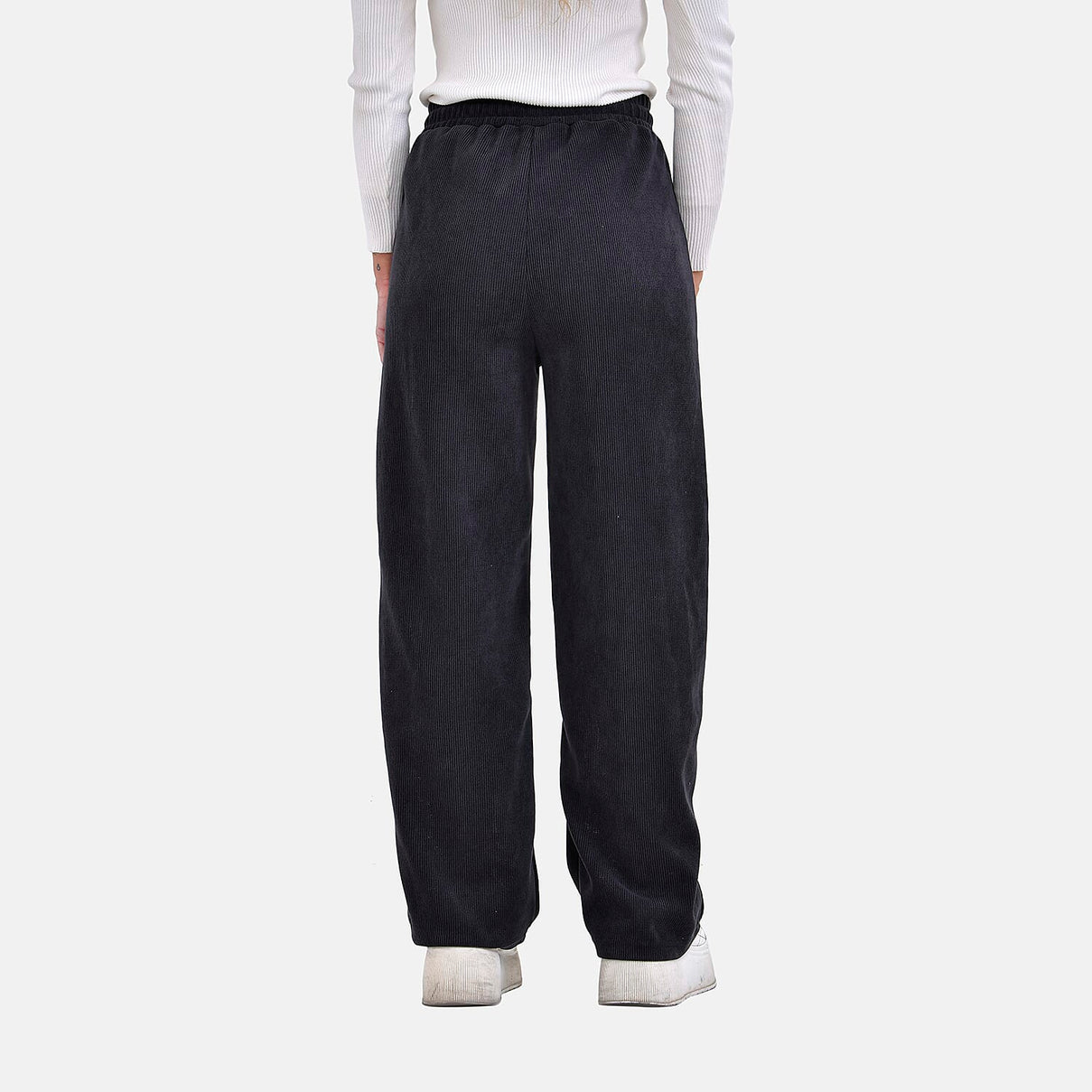 Corduroy Trousers with Elastic Waistband and Adjustable Drawstring 7615882 1