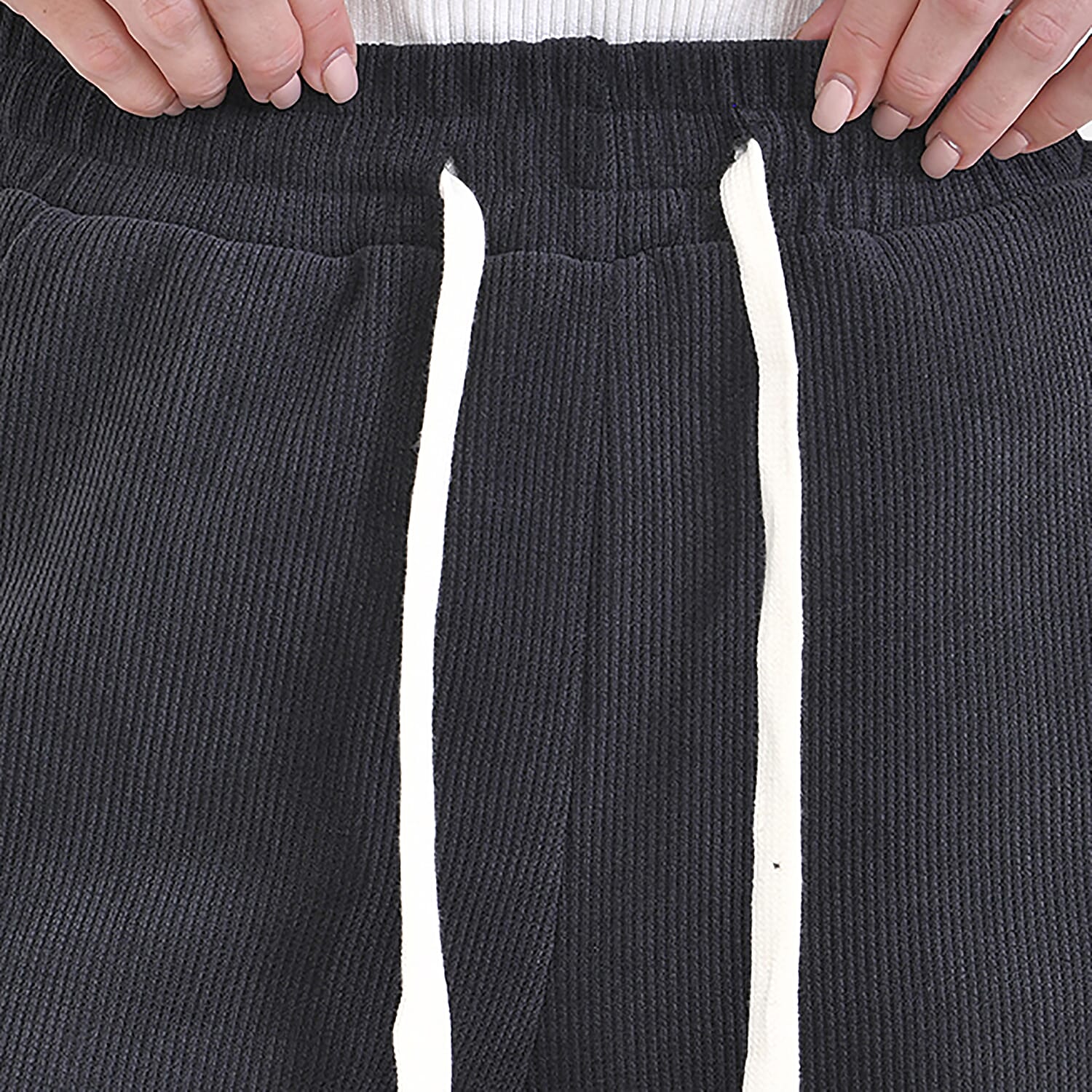 Corduroy Trousers with Elastic Waistband and Adjustable Drawstring 7615882 5