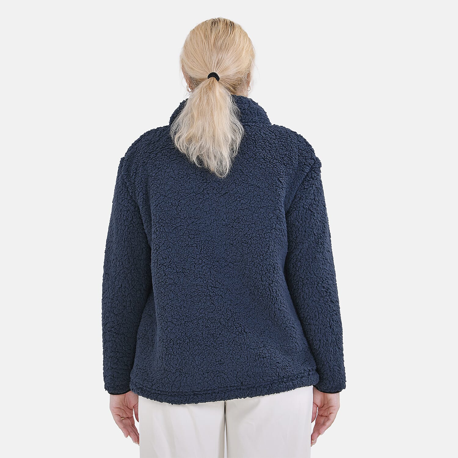 La Marey Half-Zip Sweatshirt with Kangaroo Pocket (Size S) - Blue 7722321 2