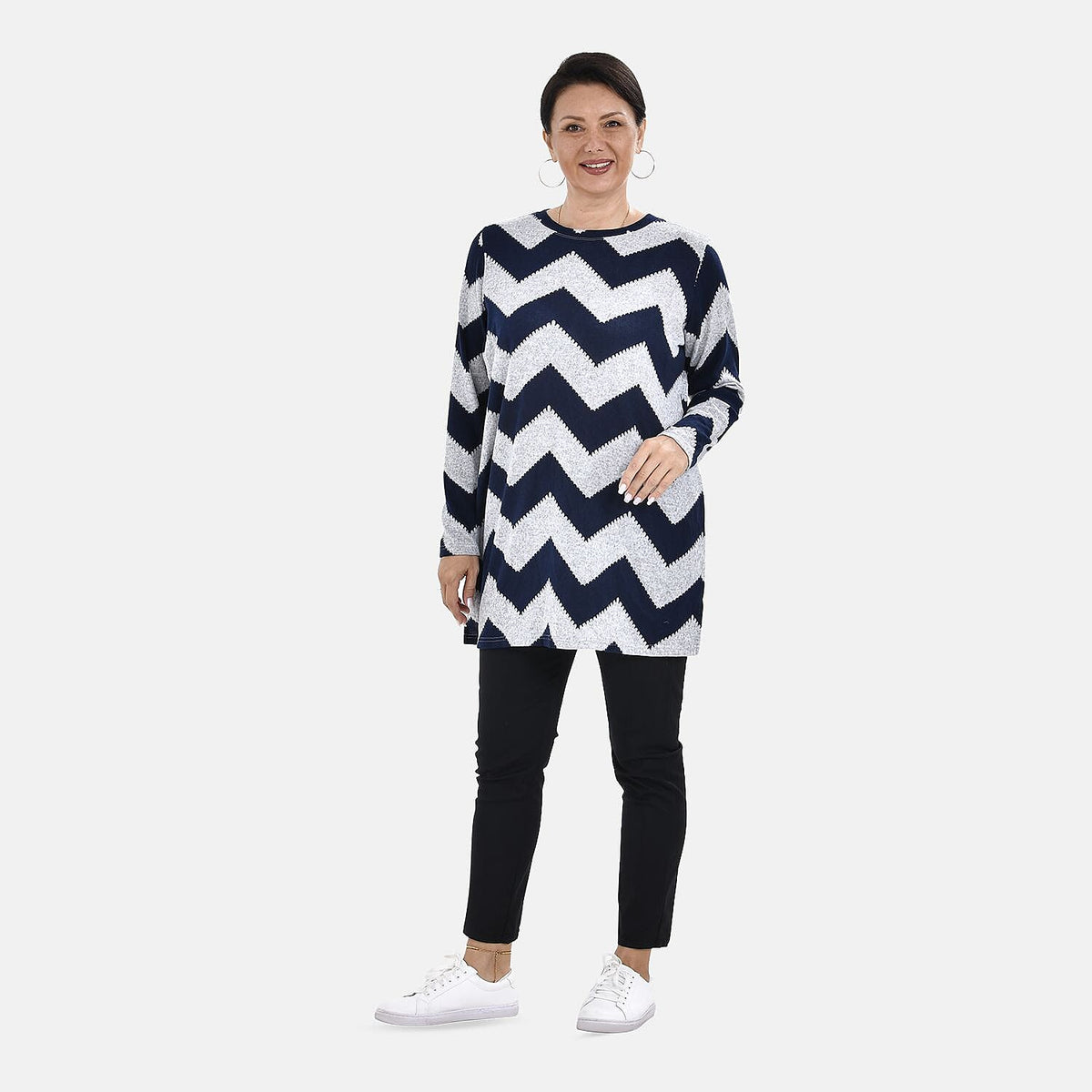 Tamsy Crew Neck Jersey Drape Top 7516728 0