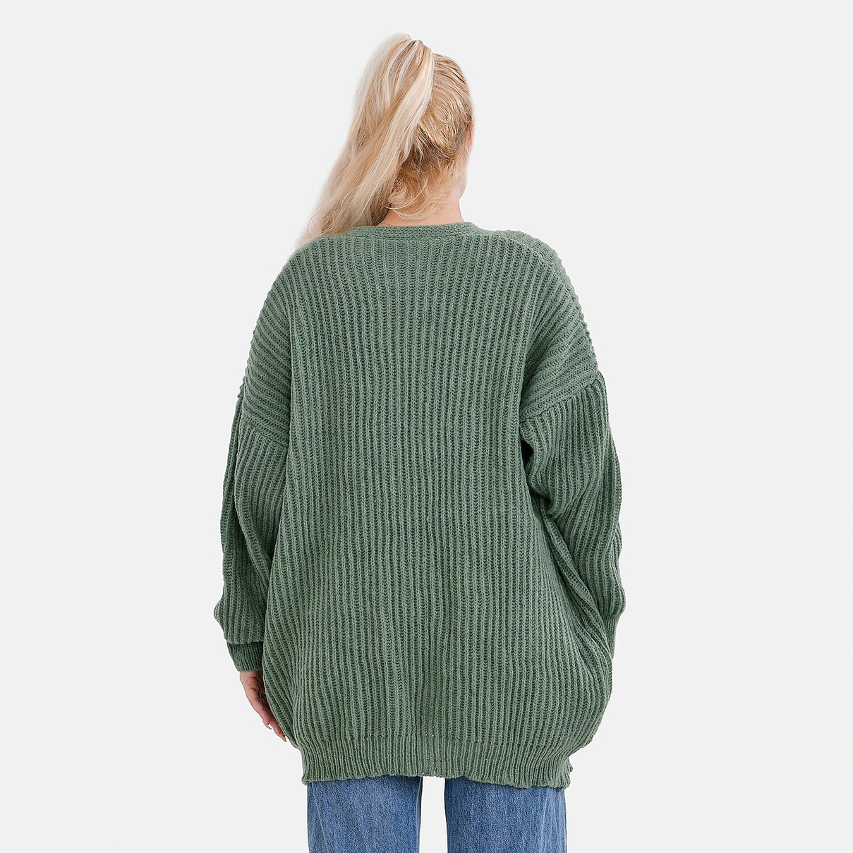 Tamsy Super Soft Relaxed Plain Cardigan (Size 8 to 20) - Green 7797767 2