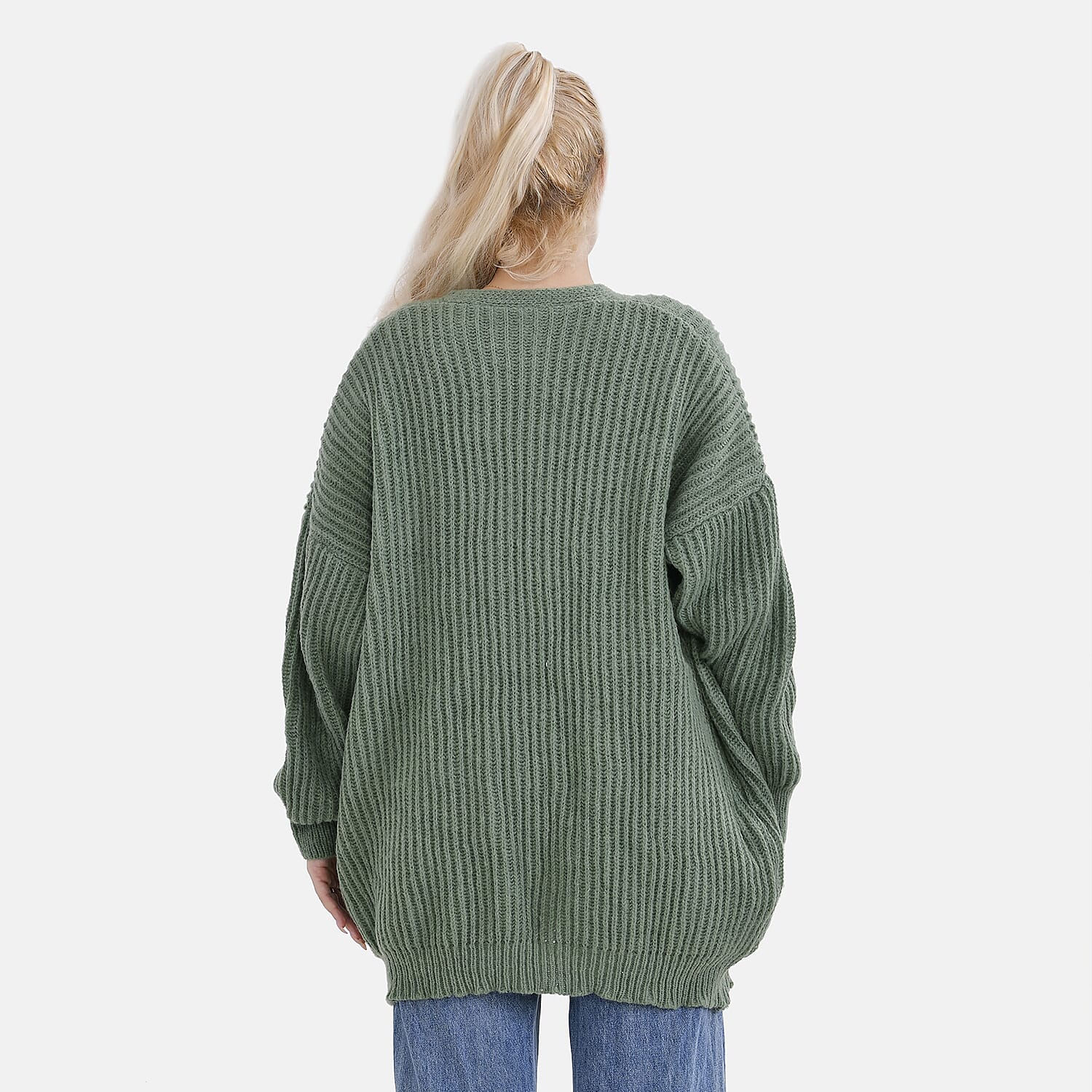 Tamsy Super Soft Relaxed Plain Cardigan (Size 8 to 20) - Green 7797767 2