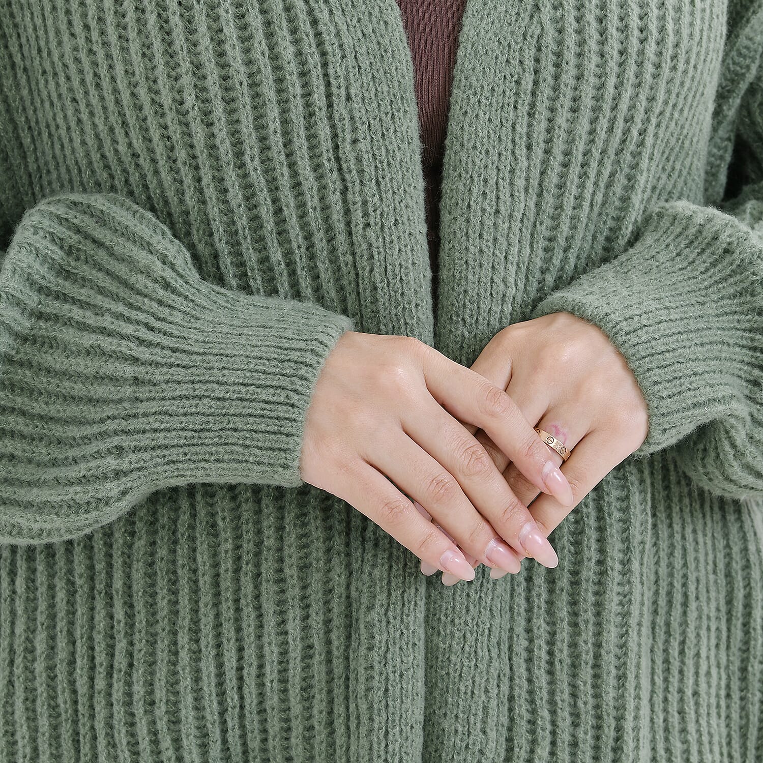Tamsy Super Soft Relaxed Plain Cardigan (Size 8 to 20) - Green 7797767 6