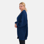 TAMSY Plain Cardigan (One Size) - Navy