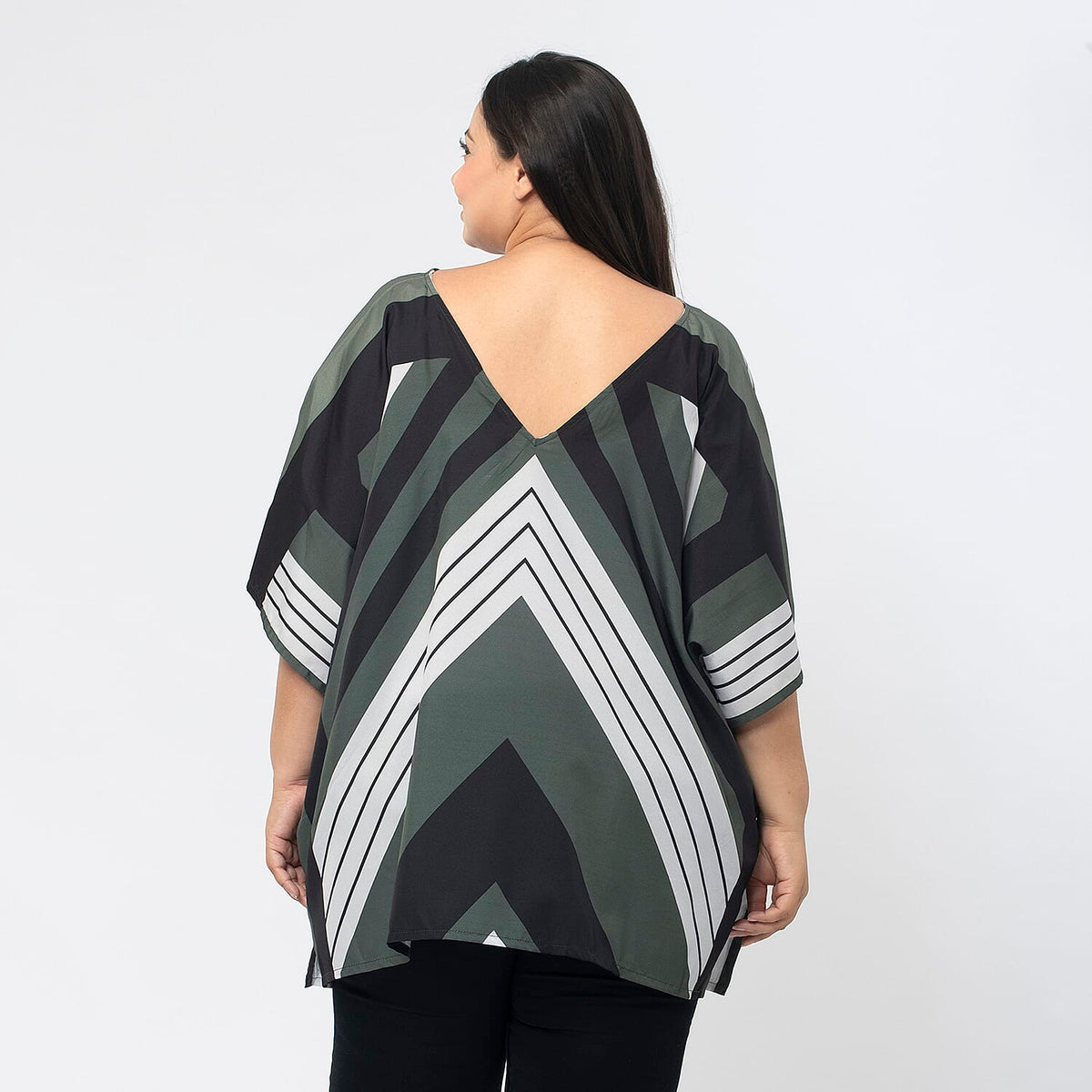 TAMSY V-Neck Short Kaftan Top V32614677 2