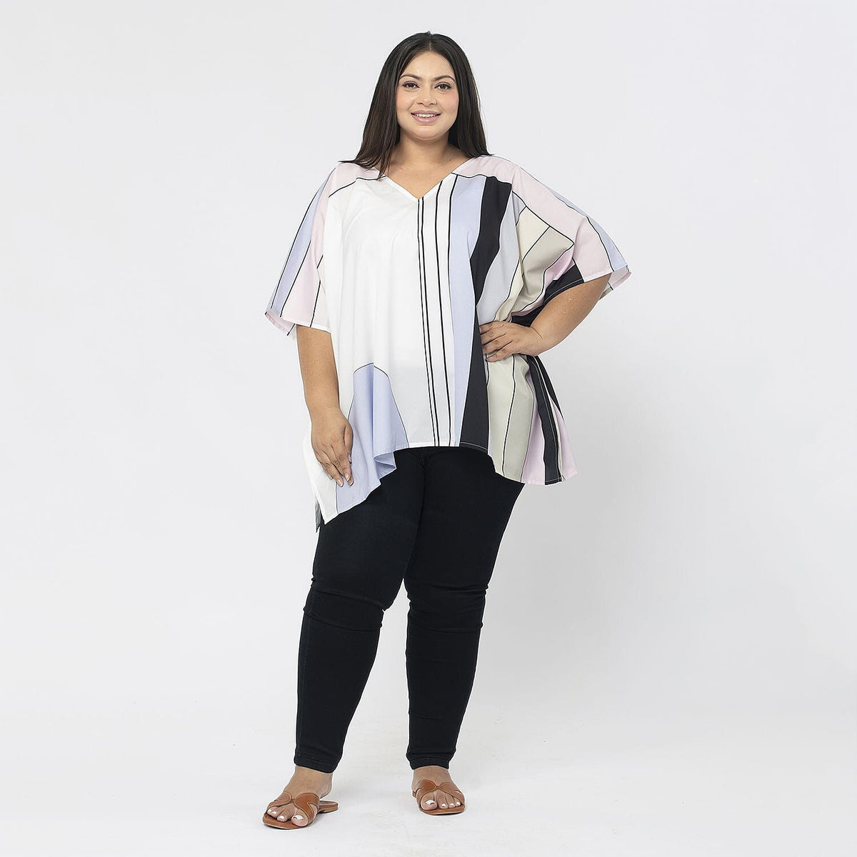 TAMSY V-Neck Short Kaftan Top V32637561 0