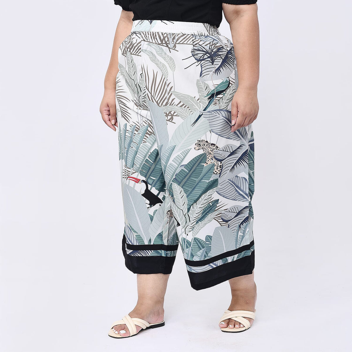 TAMSY Wide Leg Palazzo With Elasticated Waist V32653271 3