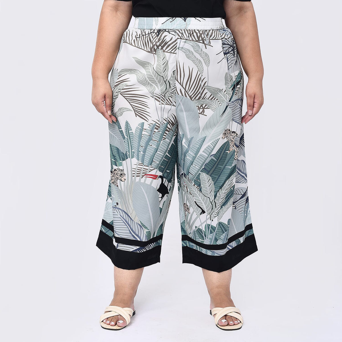 TAMSY Wide Leg Palazzo With Elasticated Waist V32653271 4