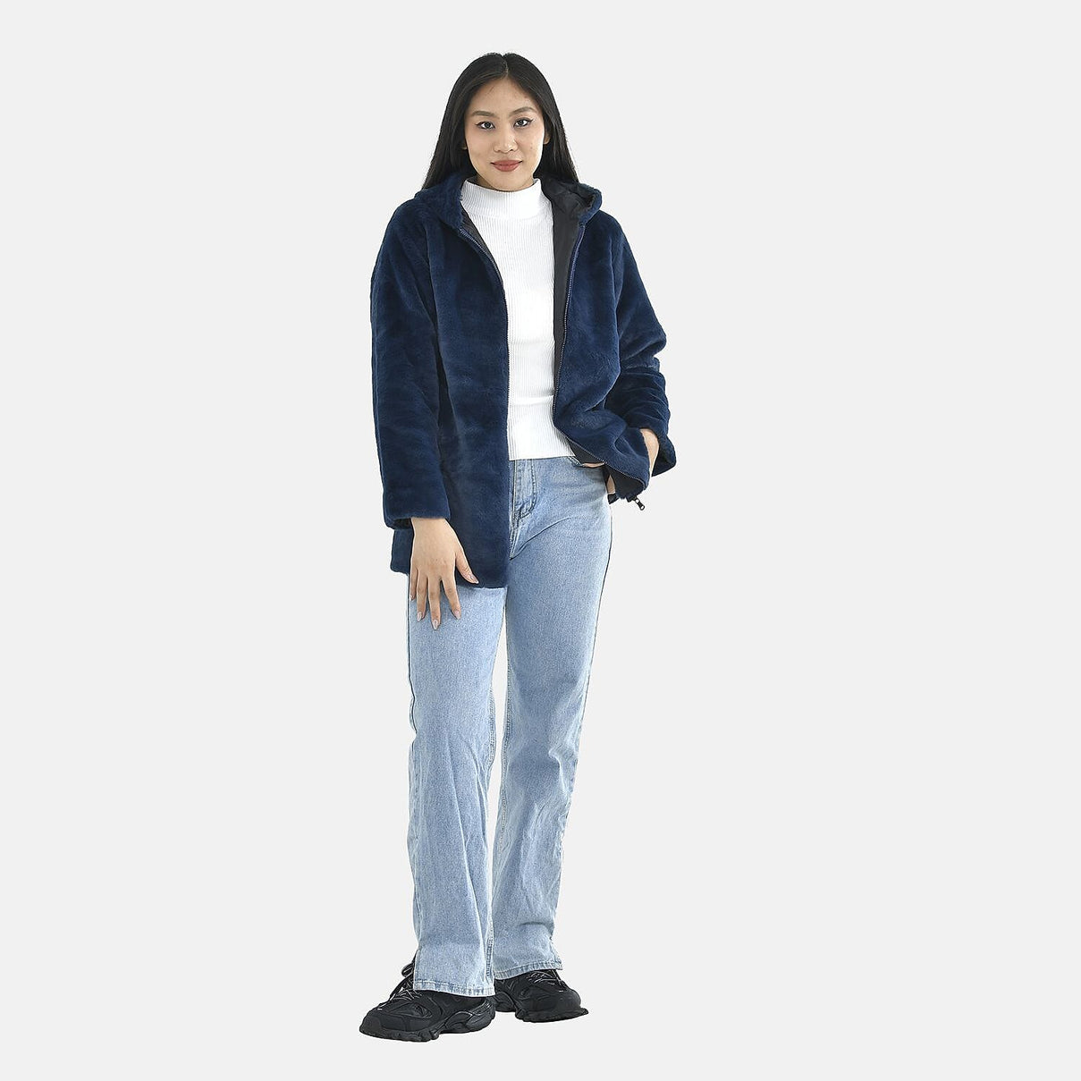 TAMSY Faux Fur Women's Hoodie 7019529 0