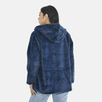 Tamsy Faux Fur Hoodie (Size L,16-18) - Navy