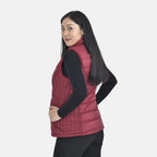 TAMSY Padded Gilet with 2 Side Zippered Pockets (Size L, 16-18) - Cranberry
