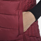 TAMSY Padded Gilet with 2 Side Zippered Pockets (Size L, 16-18) - Cranberry