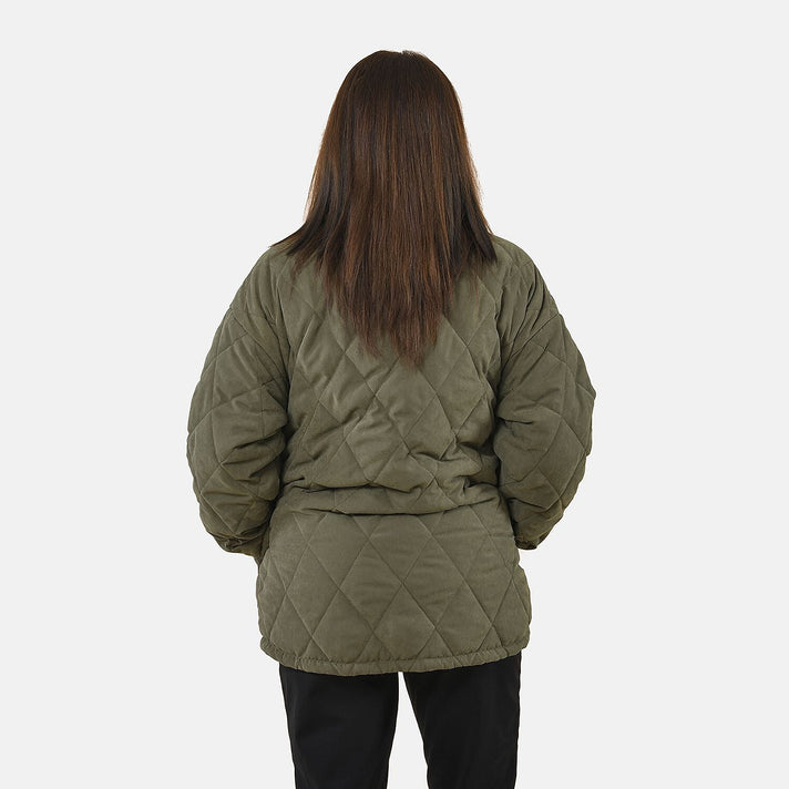 TAMSY Padded Women's Coat with Two Pockets - Green 7523443 2
