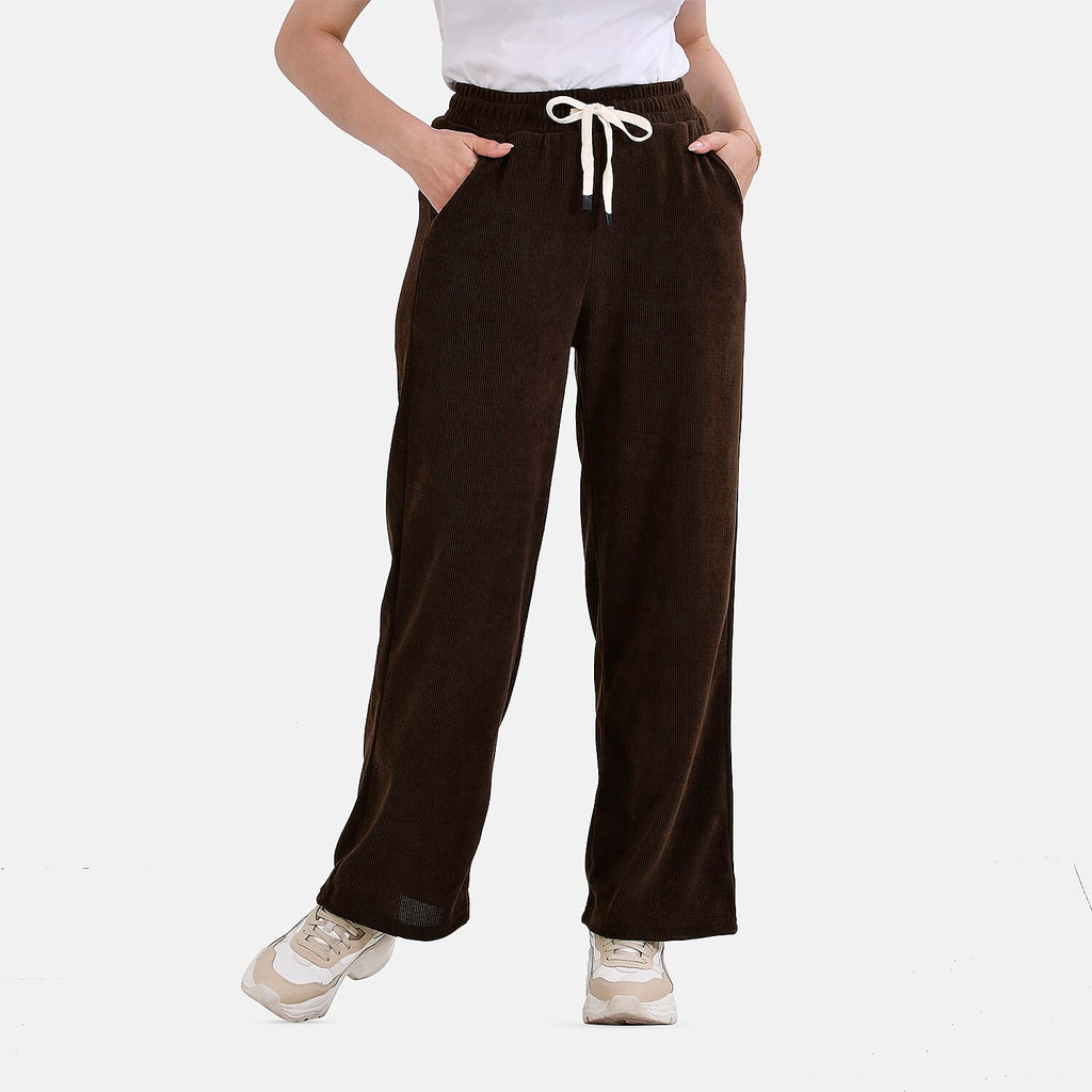 Tamsy Corduroy Trousers (Size L) - Brown