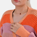 Tamsy Striped Cardigan (Size 8 to20) - Red