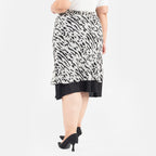 Tamsy Printed Reversible Skirt (Size L,16-18) - White