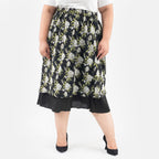Tamsy Printed Reversible Skirt (Size M,12-14) - Black