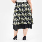 Tamsy Printed Reversible Skirt (Size M,12-14) - Black
