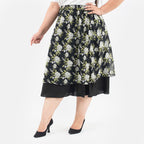 Tamsy Printed Reversible Skirt (Size M,12-14) - Black