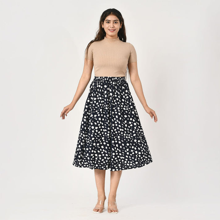 Tamsy Printed Elastic Waist Skirt 7744944 1