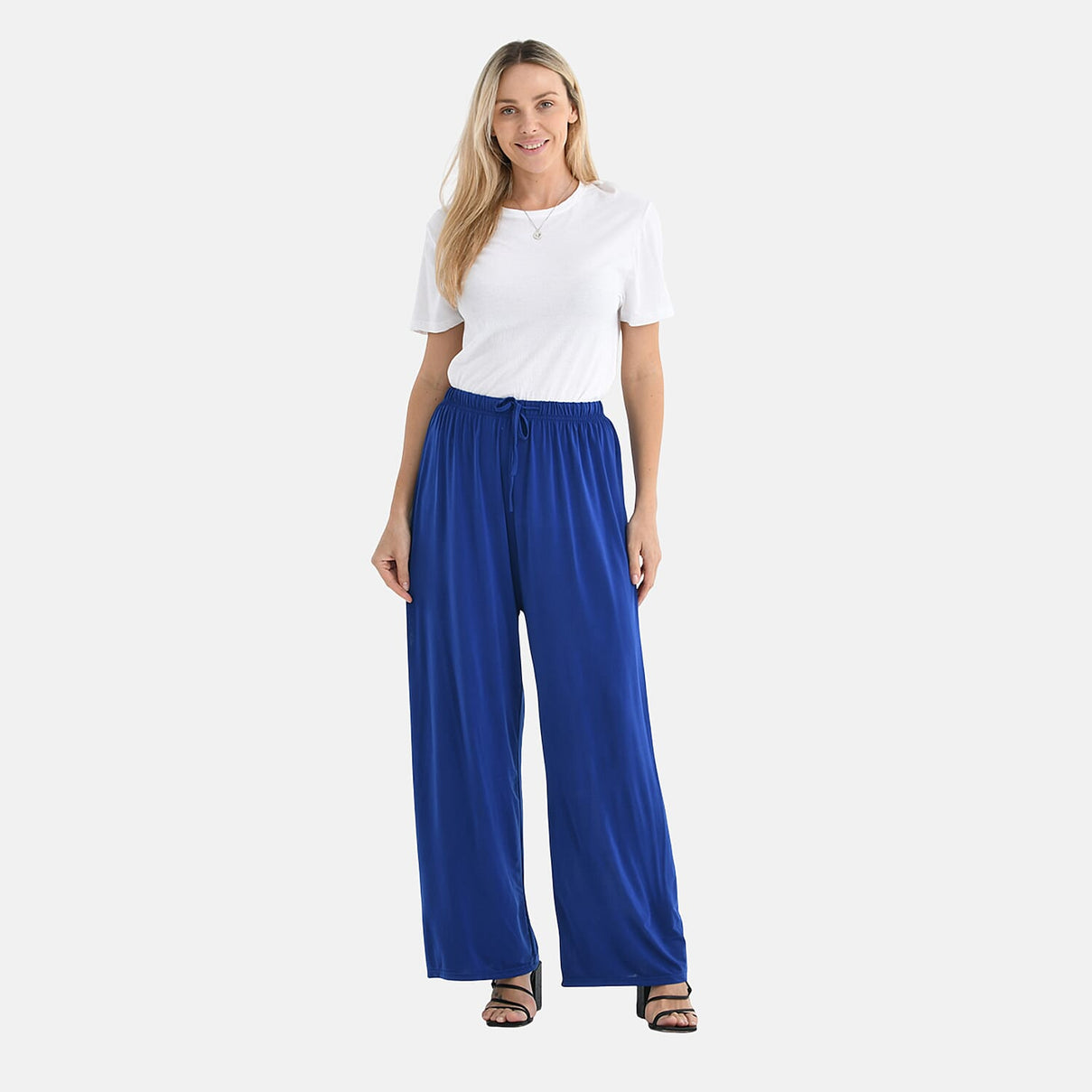 Tamsy Relaxed Fit Wide-Leg Trouser with Elastic Waist 8100991 0