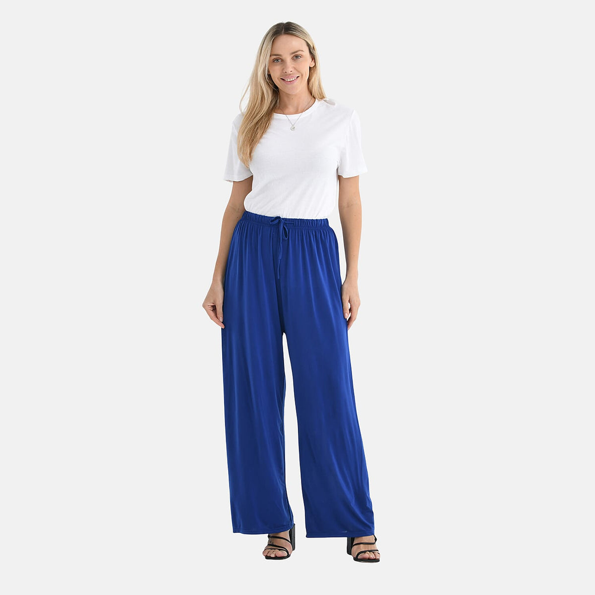 Tamsy Relaxed Fit Wide-Leg Trouser with Elastic Waist V32516812 0