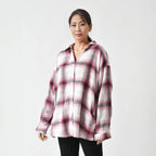 LA MAREY 100% Cotton Y-D Check Pattern with Side Two Pocket Shirt (Size L 16 - 18) - Pink