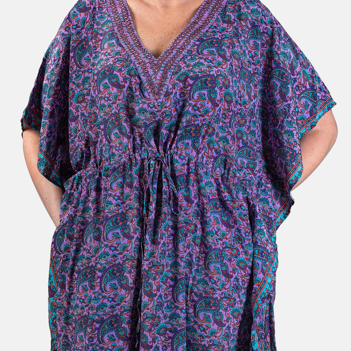 TAMSY Floral with Paisley Print Embroidered Dress 7364239 4