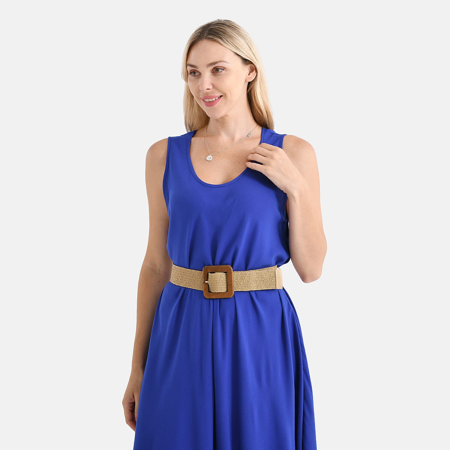 Tamsy Sleeveless Umbrella Dress with Belt 4367543 6