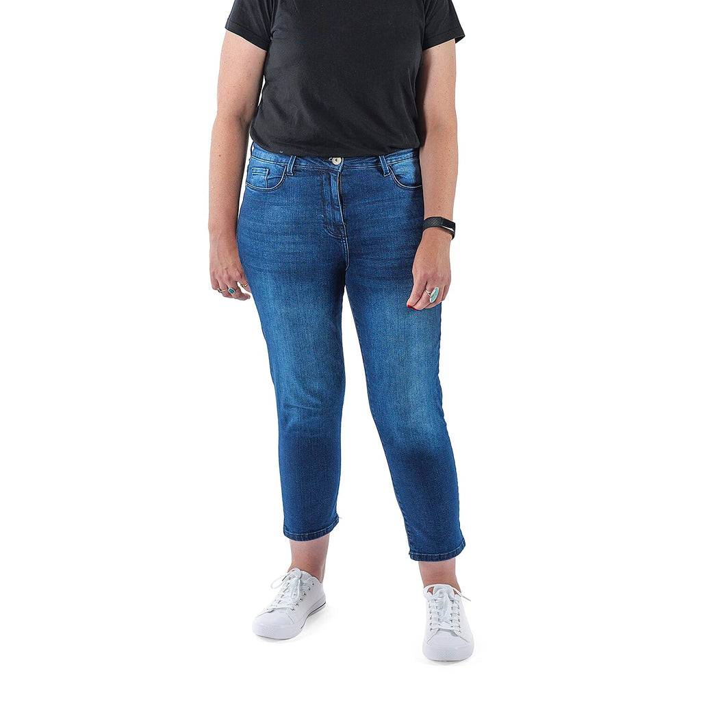 TAMSY - Angelina Relaxed Stretchable Jeans (Size 24) - Indigo