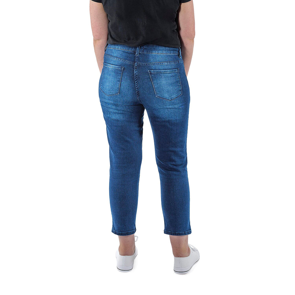 TAMSY - Angelina Relaxed Stretchable Jeans (Size 24) - Indigo