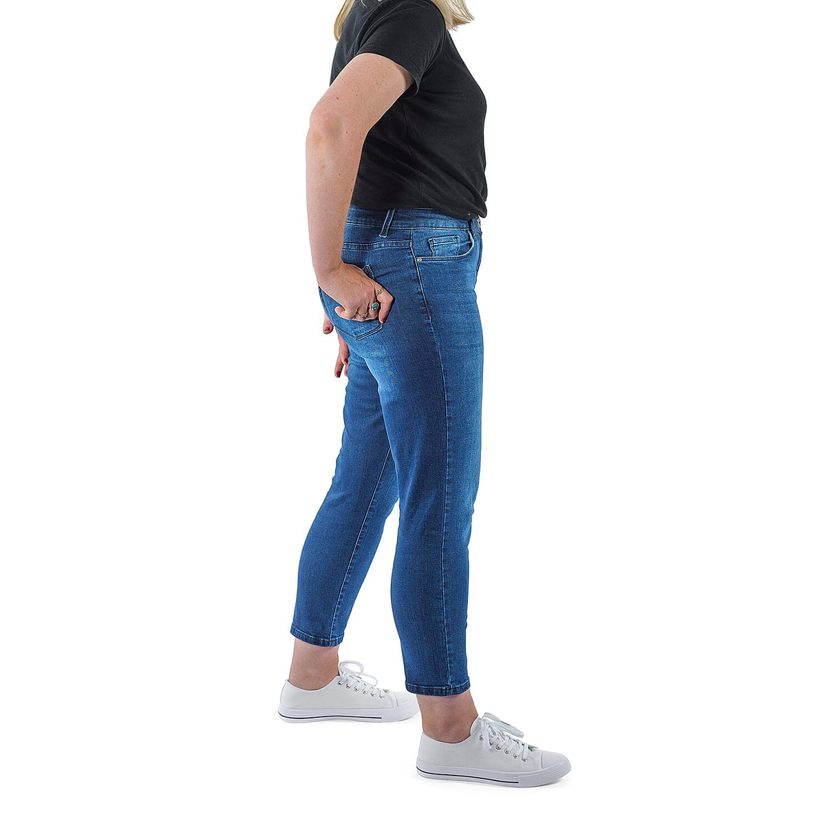 Tamsy Stretch Cropped Jean - Indigo 8731328 2