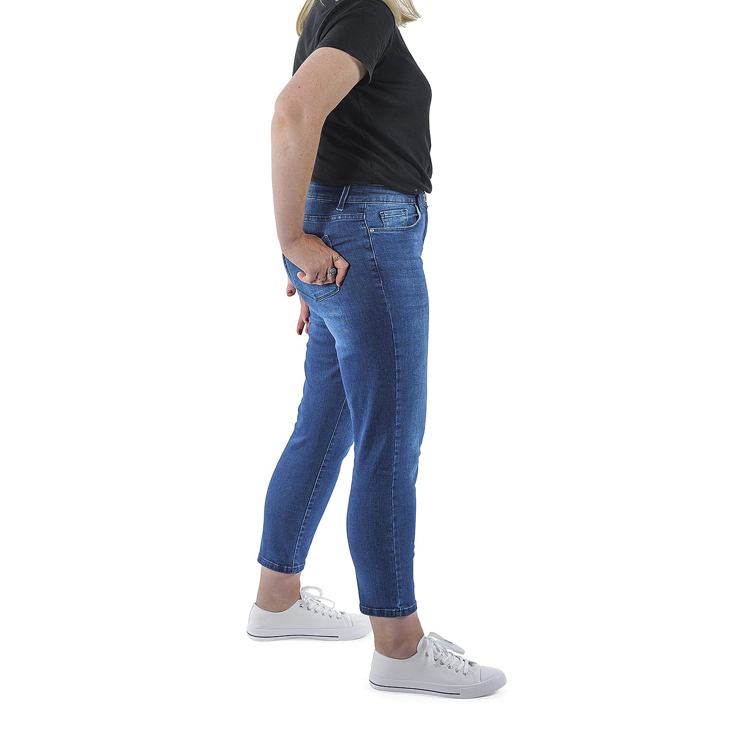 Tamsy Stretch Cropped Jean - Indigo 8731328 2