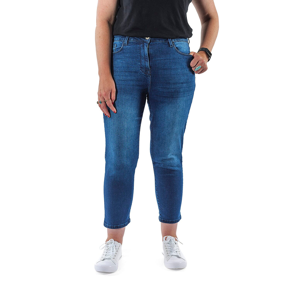 Tamsy Stretch Cropped Jean - Indigo 8731328 3