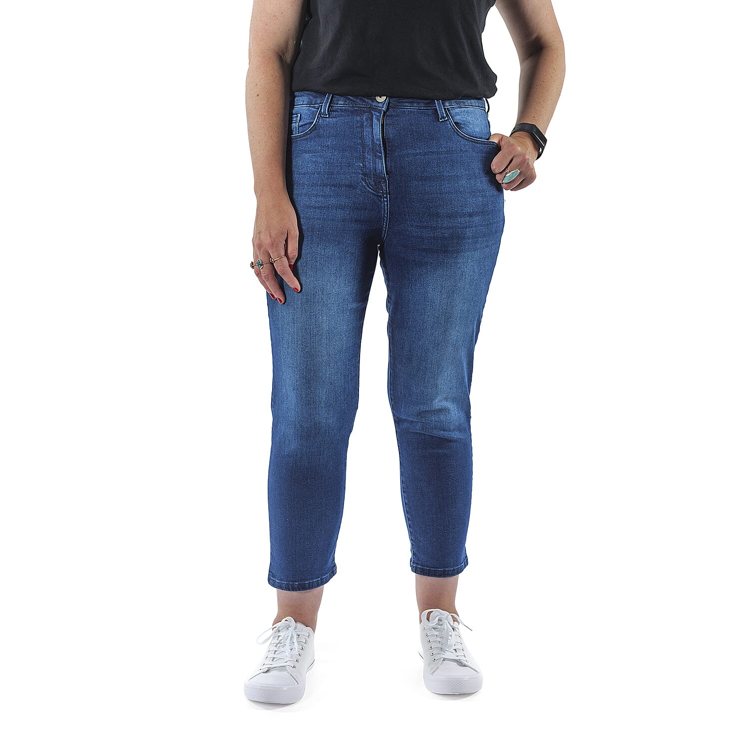 Tamsy Stretch Cropped Jean - Indigo 8731328 3