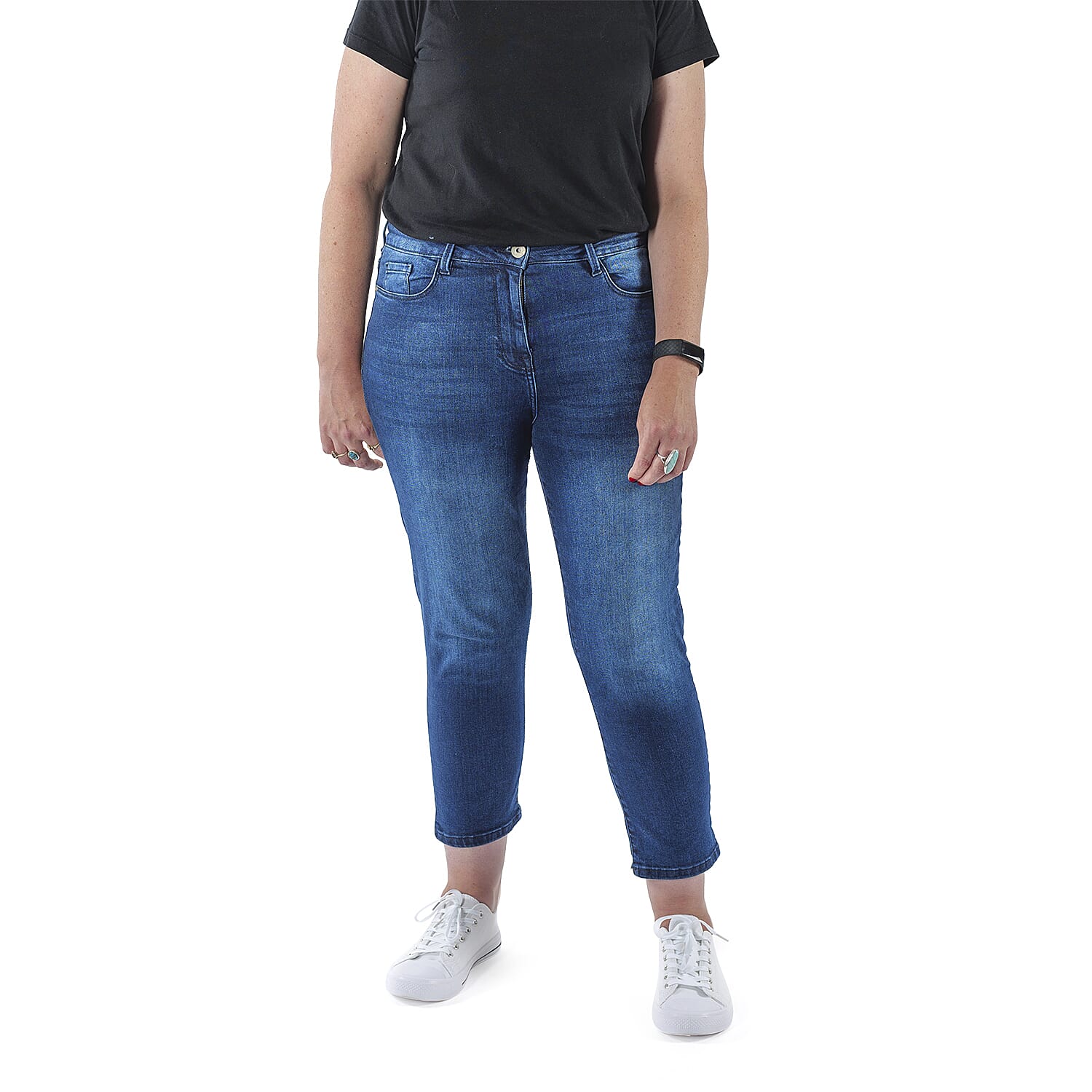 Tamsy Stretch Cropped Jean - Indigo 8731328 4