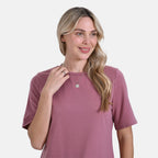 Tamsy Stylish Relaxed Fit Co-Ord Set with Wide-Leg Trousers (Size L) - Mauve