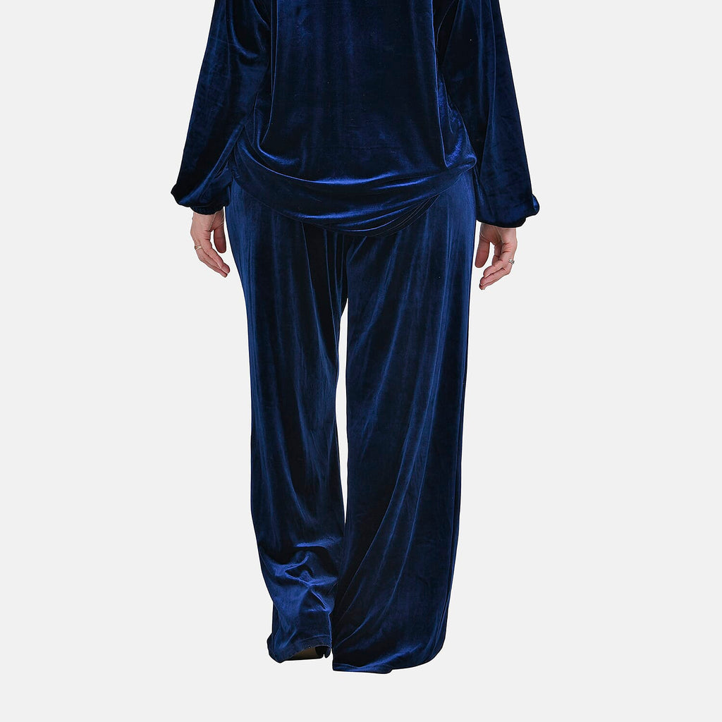 Blue Velvet Trousers (Size L)
