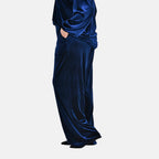 Blue Velvet Trousers (Size L)