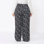 TAMSY Animal Print Trousers (Size M 12 - 14) - Grey