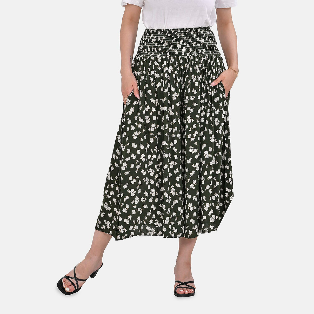 TAMSY Smocked Waist Culotte 7702871 3