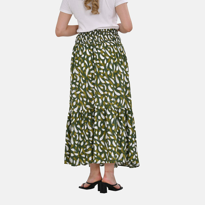 TAMSY Elastic Waist Summer Floral Maxi Skirt - One Size 7750502 2