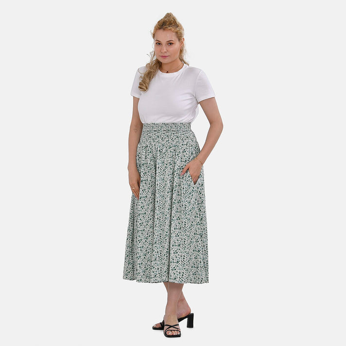 TAMSY Smocked Waist Women's Culottes Trousers 7701028 1