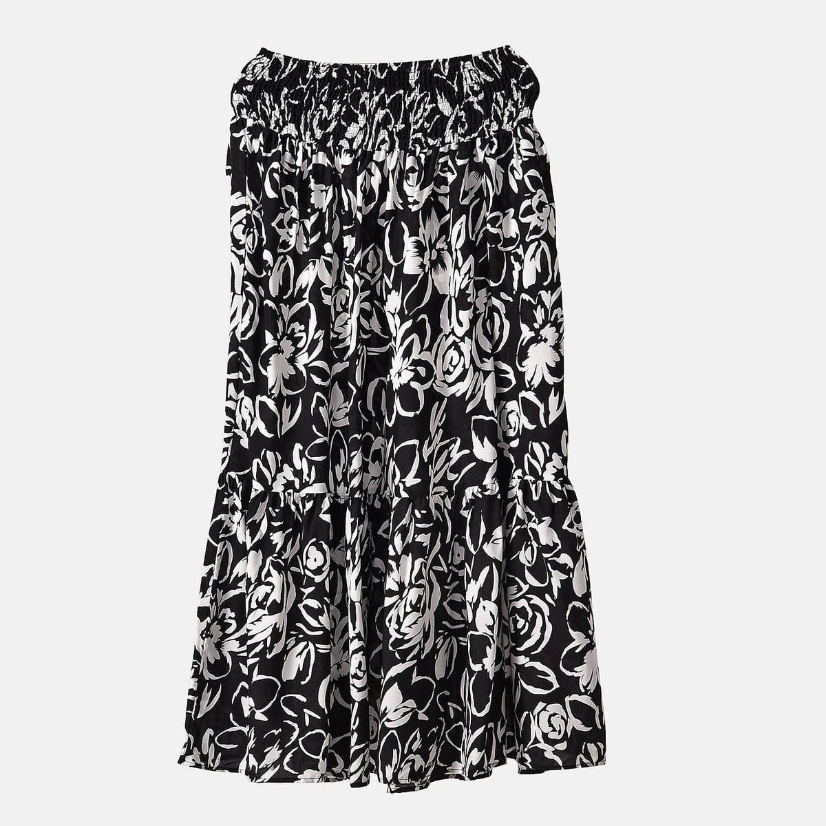 TAMSY Elastic Waist Summer Floral Print Maxi Skirt 7719235 7