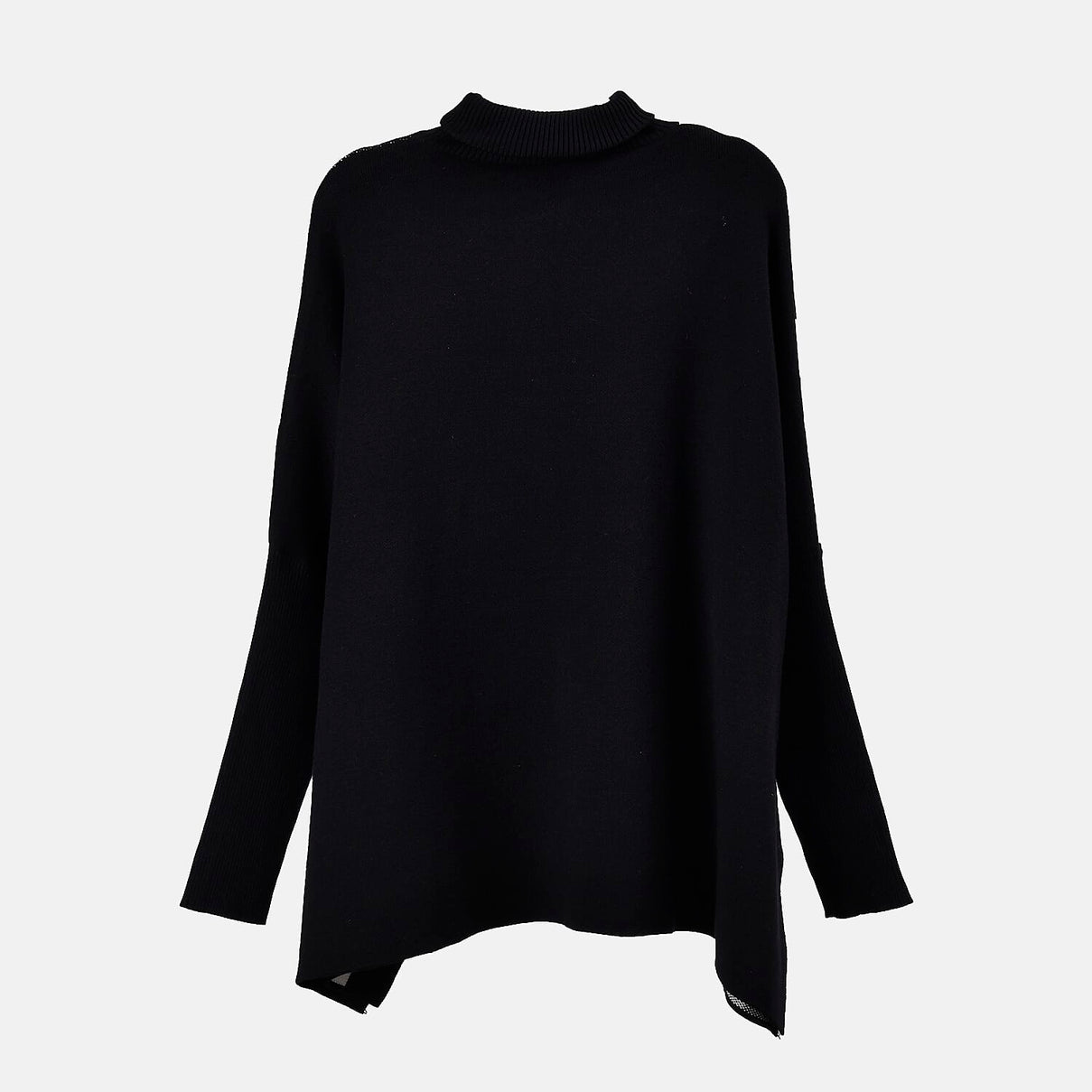 Tamsy Roll Neck Stripe Pattern Poncho Jumper 7598672 6