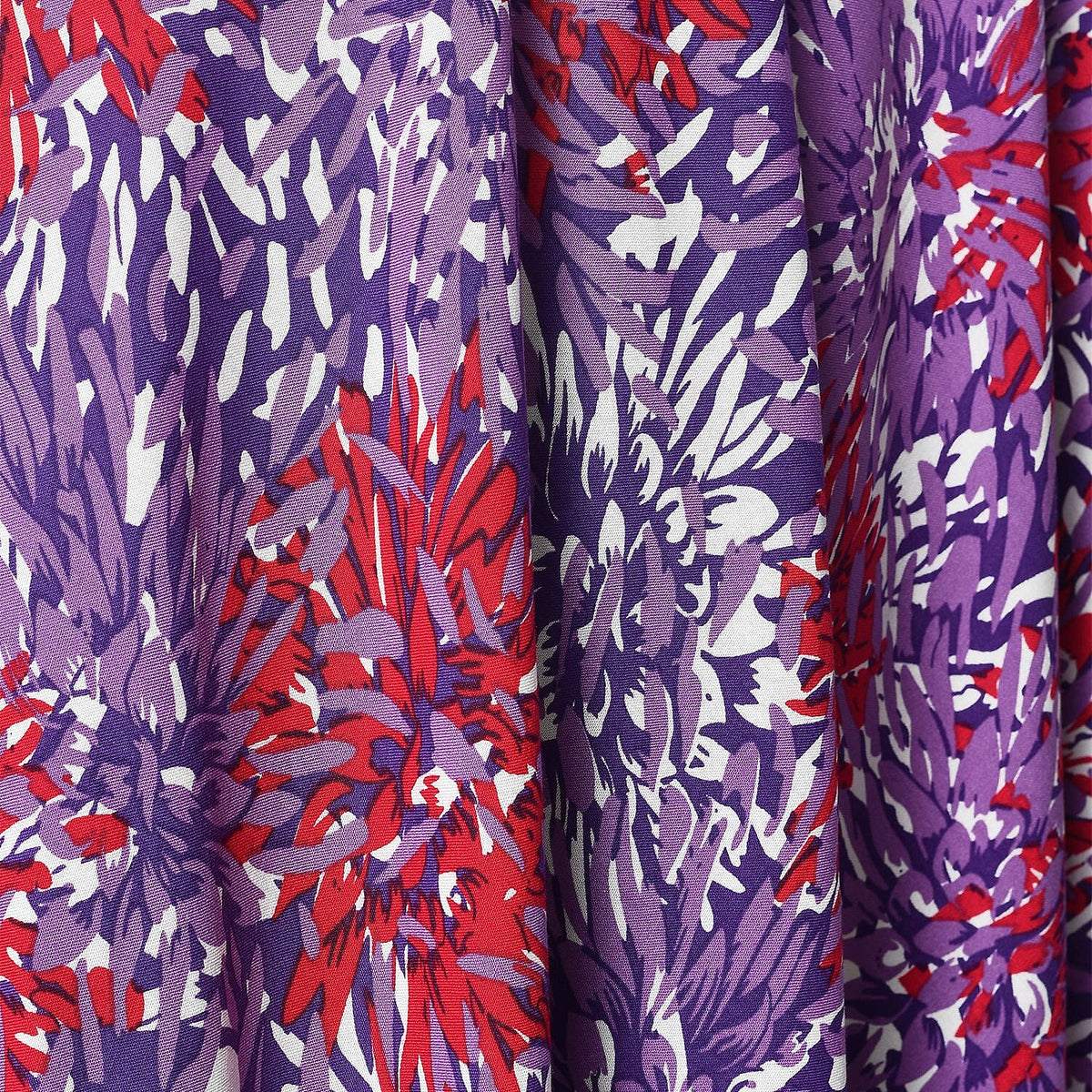 TAMSY Printed Midi Dress with Pockets - Purple and Red 7361659 6