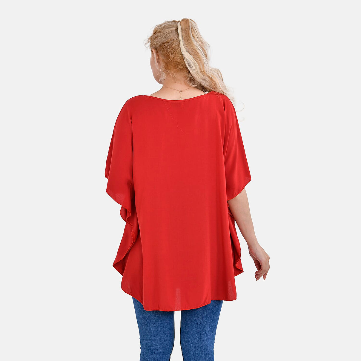 Tamsy V-Neck Top with Large Sleeves 7752529 2