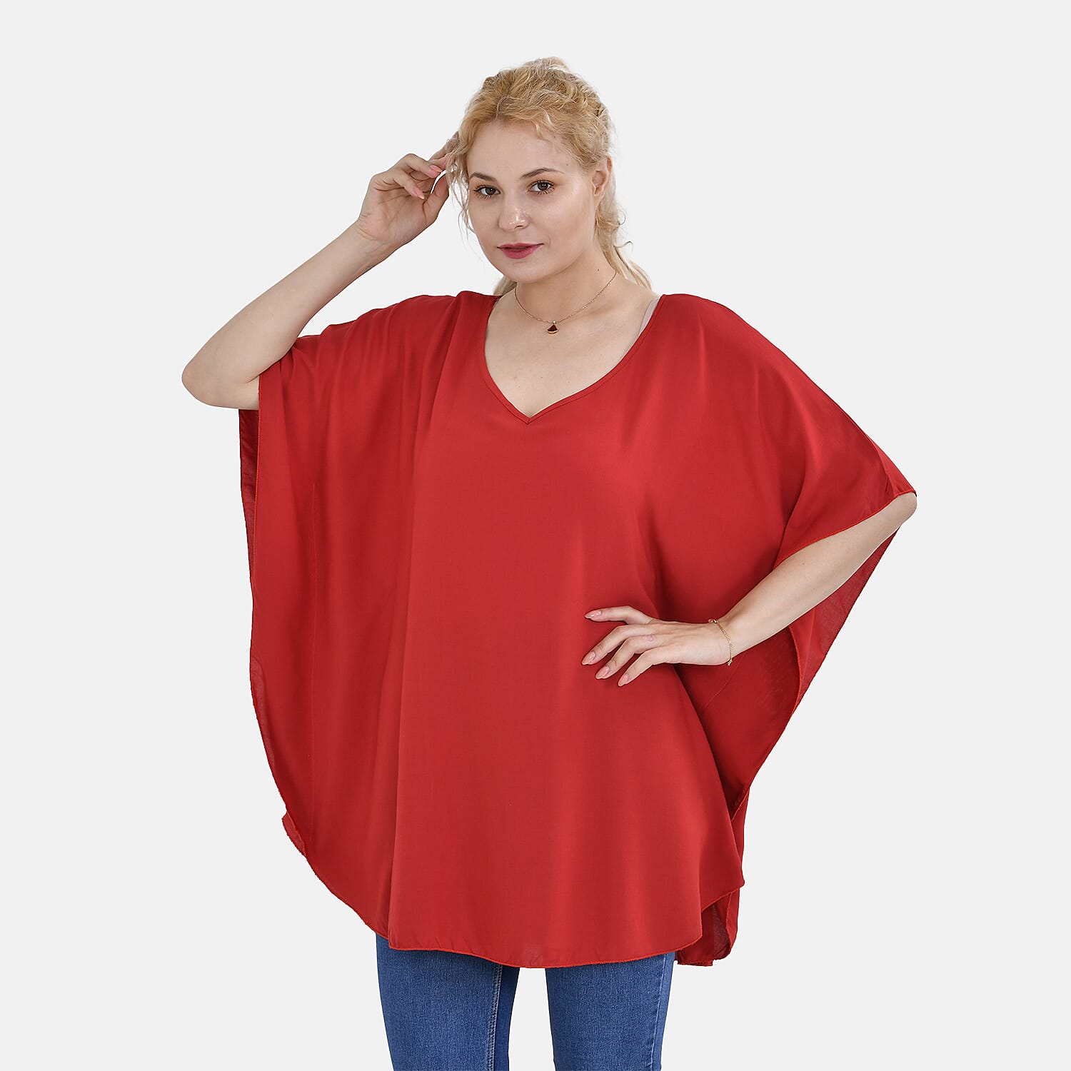Tamsy V-Neck Top with Large Sleeves 7752529 4