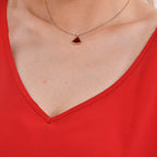 TAMSY 100% Viscose Printed V-Neck Top (One Size) - Red